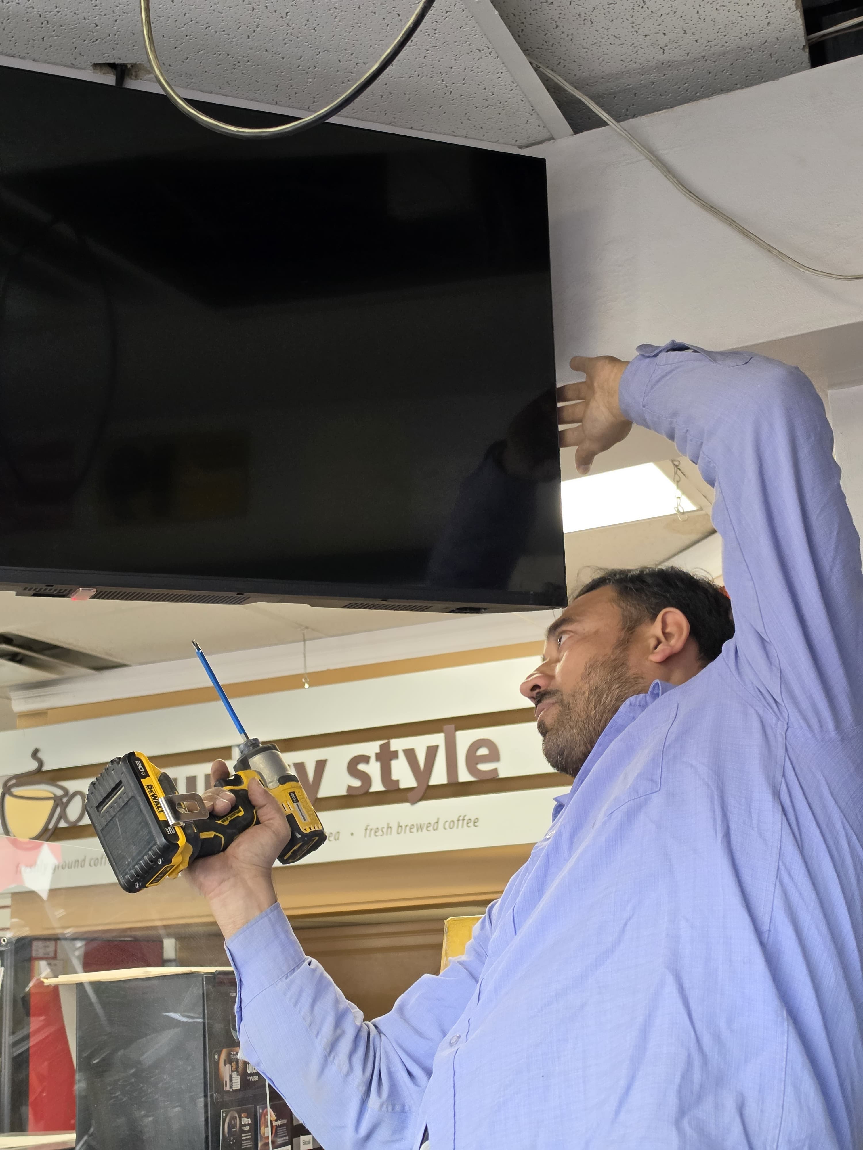 Commercial security camera installation
